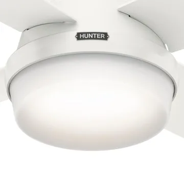 Hunter 59244 Dempsey Ceiling Fan Fresh White Modern Elegance
