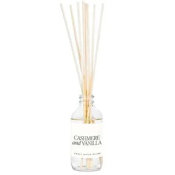 Sweet Water Decor Cashmere and Vanilla Reed Diffuser Set - Cashmere, Sandalwood, Milky Coconut, Bourbon Vanilla Scented Diffuser - Scent Diffusers for Home, Long Lasting Fragrance, Made in the USA