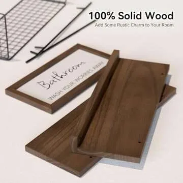 Stylish WOPITUES Floating Bathroom Shelves with Guardrail