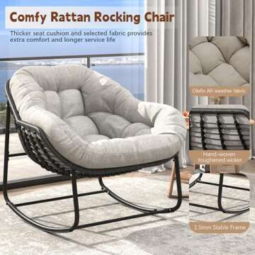 Naga Bahna Outdoor Rocking Chair Set - Comfort & Style