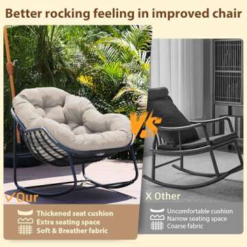 Naga Bahna Outdoor Rocking Chair Set - Comfort & Style