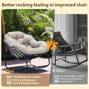 Naga Bahna Outdoor Rocking Chair Set - Comfort & Style