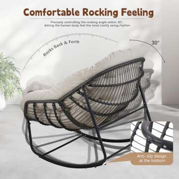 Naga Bahna Outdoor Rocking Chair Set - Comfort & Style
