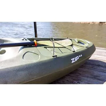 perception Kayaks Zip 9.5, Sit on Top Kayak for All-Around Fun, Stable and Fast, Rear Storage with Tie Downs, 9' 6", Classic Camo
