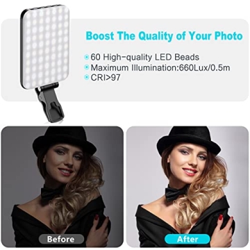 ANAUTIN 60 LED Selfie Light with 7 Modes 10-Level Brightness