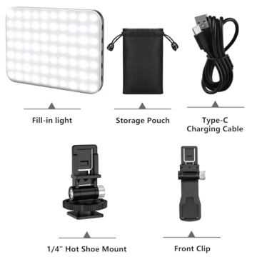ANAUTIN 60 LED Selfie Light with 7 Modes 10-Level Brightness