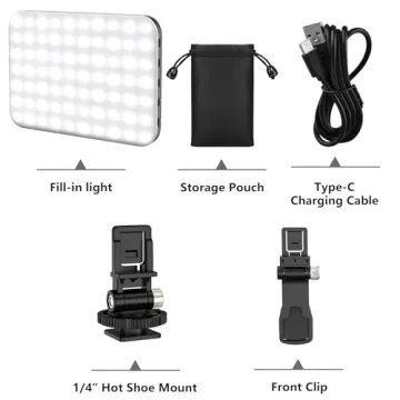 ANAUTIN 60 LED Selfie Light with 7 Modes 10-Level Brightness