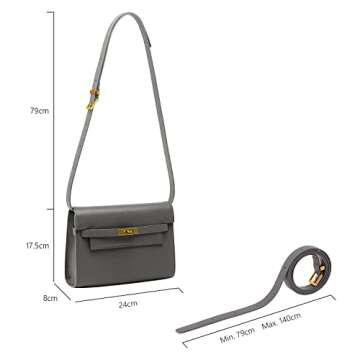 C.Paravano Women's Leather Handbag (Grey) - Elegant Clutch Tote for Everyday Use, Work, Parties, Casual Outings