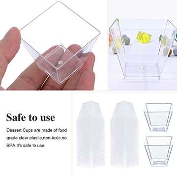 Elegant 50 Pack 3.5 Oz Mini Dessert Cups for Every Event