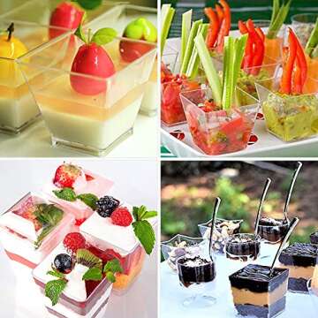 Elegant 50 Pack 3.5 Oz Mini Dessert Cups for Every Event
