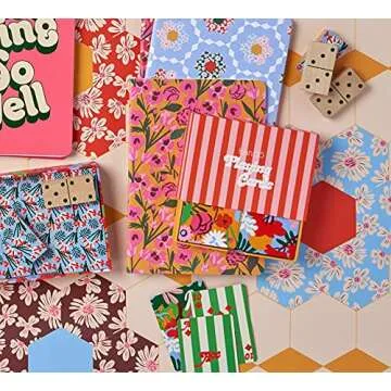 ban.do 2 Decks of Playing Cards, Cute 52-Count Standard Card Deck with Case, Floral