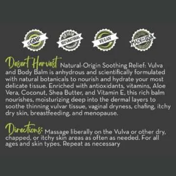 Desert Harvest Vulva & Body Balm - 8 oz for Hydration and Comfort