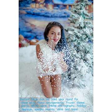 NAJUOPO 19 OZ Instant Snow Powder Makes 8-10 Gallons Fake Snow, Artificial Snow Perfect for Best Powder for Cloud Slime,Holiday and Winter Crafts and Fake Snow Play