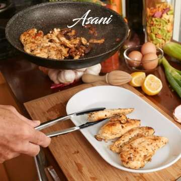 Asani 25-Piece Stainless Steel Kitchen Utensil Set | Non-Stick Cooking Gadgets and Tools Kit | Durable Dishwasher-Safe Cookware Set | Kitchenware Gift Idea, Best New Apartment Essentials