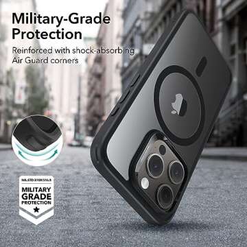 ESR MagSafe Compatible Military-Grade Clear Black Phone Case for iPhone 15 ProMax