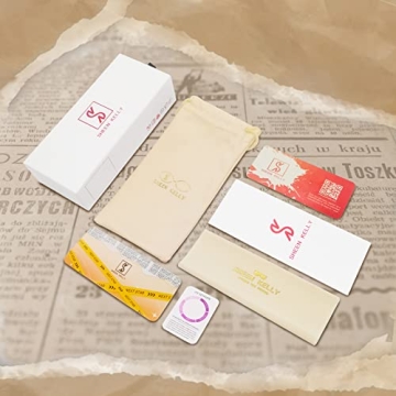 SHEEN KELLY Retro Oval Sunglasses with UV400 Protection