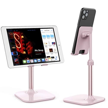 Durable Pink Cell Phone Stand for iPad and Phone