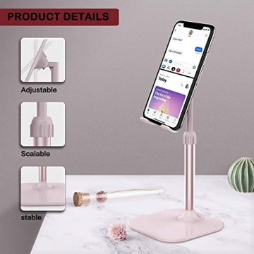 Durable Pink Cell Phone Stand for iPad and Phone