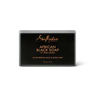 SheaMoisture Face and Body Bar for Oily, Blemish-Prone Skin African Black Soap Paraben Free 3.5 oz 4...