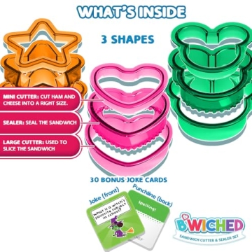 Savoychef Sandwich Cutter Sealer Fun Shapes Kids Lunch