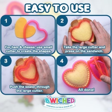 Savoychef Sandwich Cutter Sealer Fun Shapes Kids Lunch