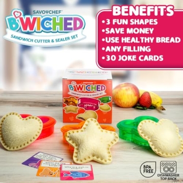Savoychef Sandwich Cutter Sealer Fun Shapes Kids Lunch