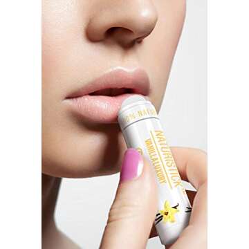 8-Pack Lip Balm Gift Set by Naturistick. Assorted Scents. 100% Natural Ingredients. Best Beeswax Chapsticks for Dry, Chapped Lips. Made in USA for Men, Women and Children