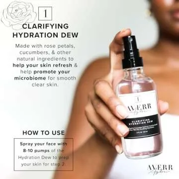 Averr Aglow - Clear Skin Kit - Acne Treatment - Dark Spot Remover - Blemish & Redness Control - Hydrating & Moisturizing - Rich in Minerals, Antioxidants & Vitamin A, C, D & E - Skin Care - 4 pc Set