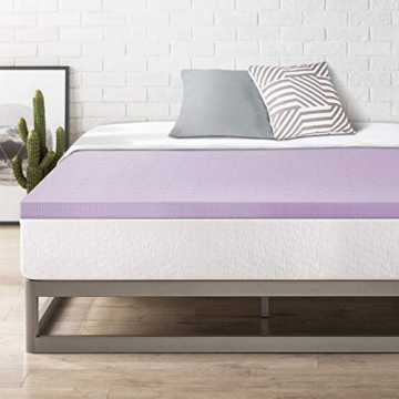 Mellow 2 Inch Lavender Memory Foam Mattress Topper
