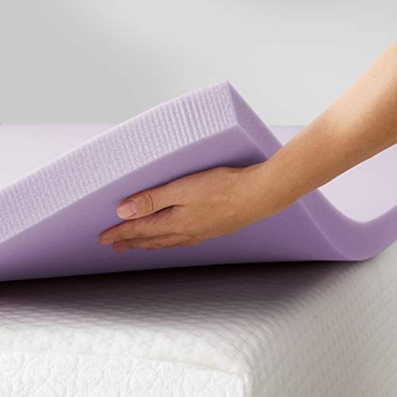 Mellow 2 Inch Lavender Memory Foam Mattress Topper