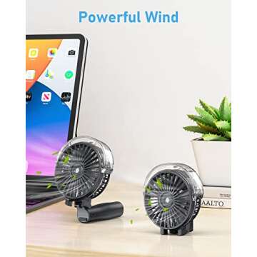 Zuvas Misting Handheld Fan with Spray & Battery Power