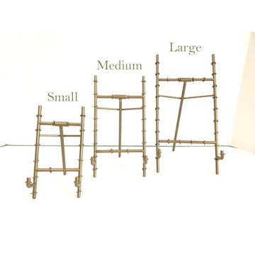Antique Gold Bamboo Easel - Elegant Tabletop Display