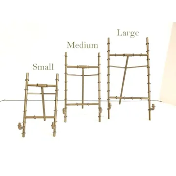 Antique Gold Bamboo Easel - Elegant Tabletop Display
