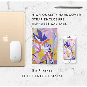 Beautiful Password Book with Alphabetical Tabs - 5x7