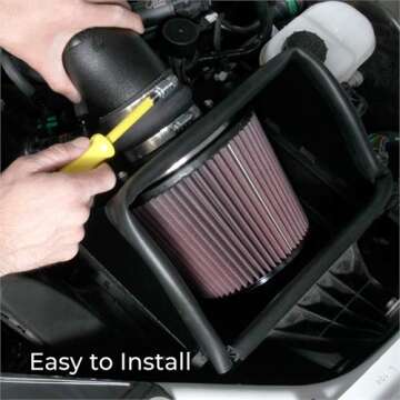 K&N Cold Air Intake System: High-Flow Air-Filter, Increase Performance & Horsepower: Compatible with 2011-2014 FORD F150, 57-2583
