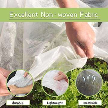 Airstar Plant Covers, Garden Floating Row Cover 7’×25’ Fabric Non-Woven for Frost Protection Fr...