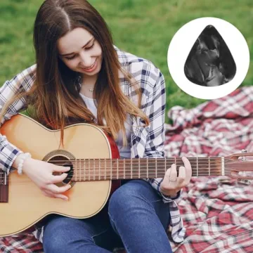 30 Count Black Guitar Picks for Electric and Acoustic Use