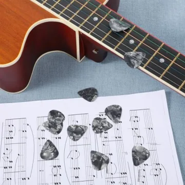 30 Count Black Guitar Picks for Electric and Acoustic Use
