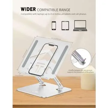 ToBeoneer Adjustable Laptop Stand for Ergonomic Comfort