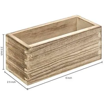 MyGift Rustic Torched Wood Magnetic Dry Erase Marker Holder for Whiteboard Accessories Organizer Bins, Set of 3