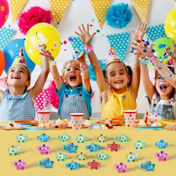 LED Light Up Fidget Spinner Bracelets - 24 Pack