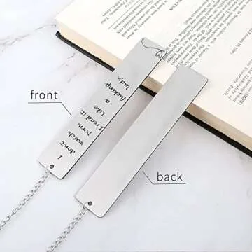 Funny Stainless Steel Bookmark for Book Lovers - Gift Anytime
