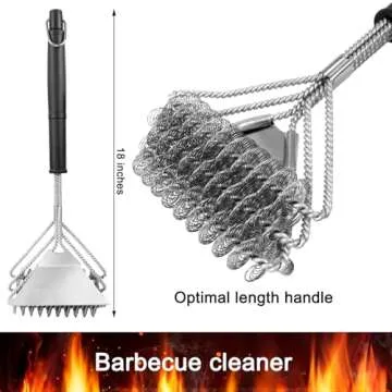 Hailue Grill Brush and Scraper Bristle Free,Stainless Steel Grill Cleaner,for All Grills,Outdoor BBQ...