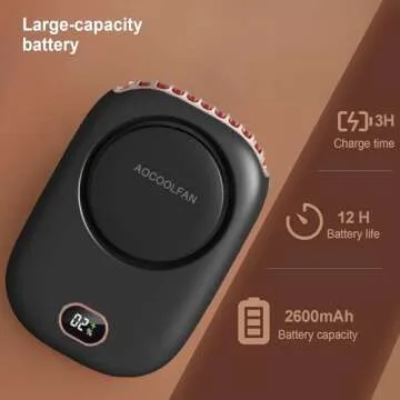 Portable Neck Fan - AOCOOLFAN Mini USB Rechargeable Fan