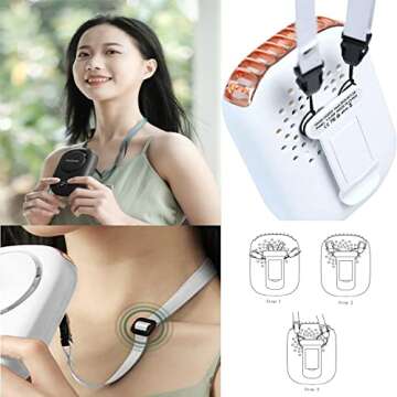 Portable Neck Fan - AOCOOLFAN Mini USB Rechargeable Fan