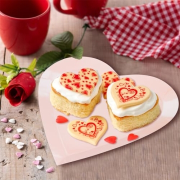 DYLIVeS Pink Heart Shaped Dessert Plates for Any Celebration