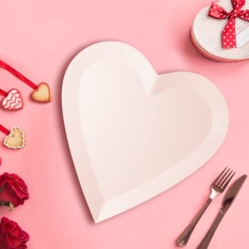 DYLIVeS Pink Heart Shaped Dessert Plates for Any Celebration