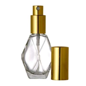 Grand Parfums 1 Oz Diamond Style Perfume Atomizer Empty Refillable Glass Bottle - 1 oz Size for Arom...