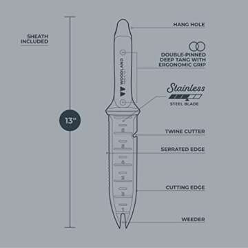 Heavy Duty Hori Hori Knife - Versatile Gardening Tool