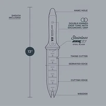 Heavy Duty Hori Hori Knife - Versatile Gardening Tool